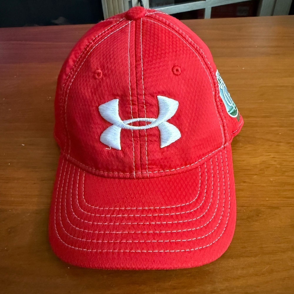 Under Armour Bright Red Cap with White Logo